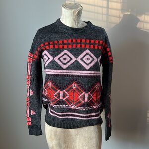 J. Crew Abstract Fair Isle Sweater